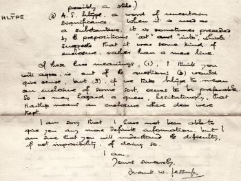 Jessup letter number two reverse